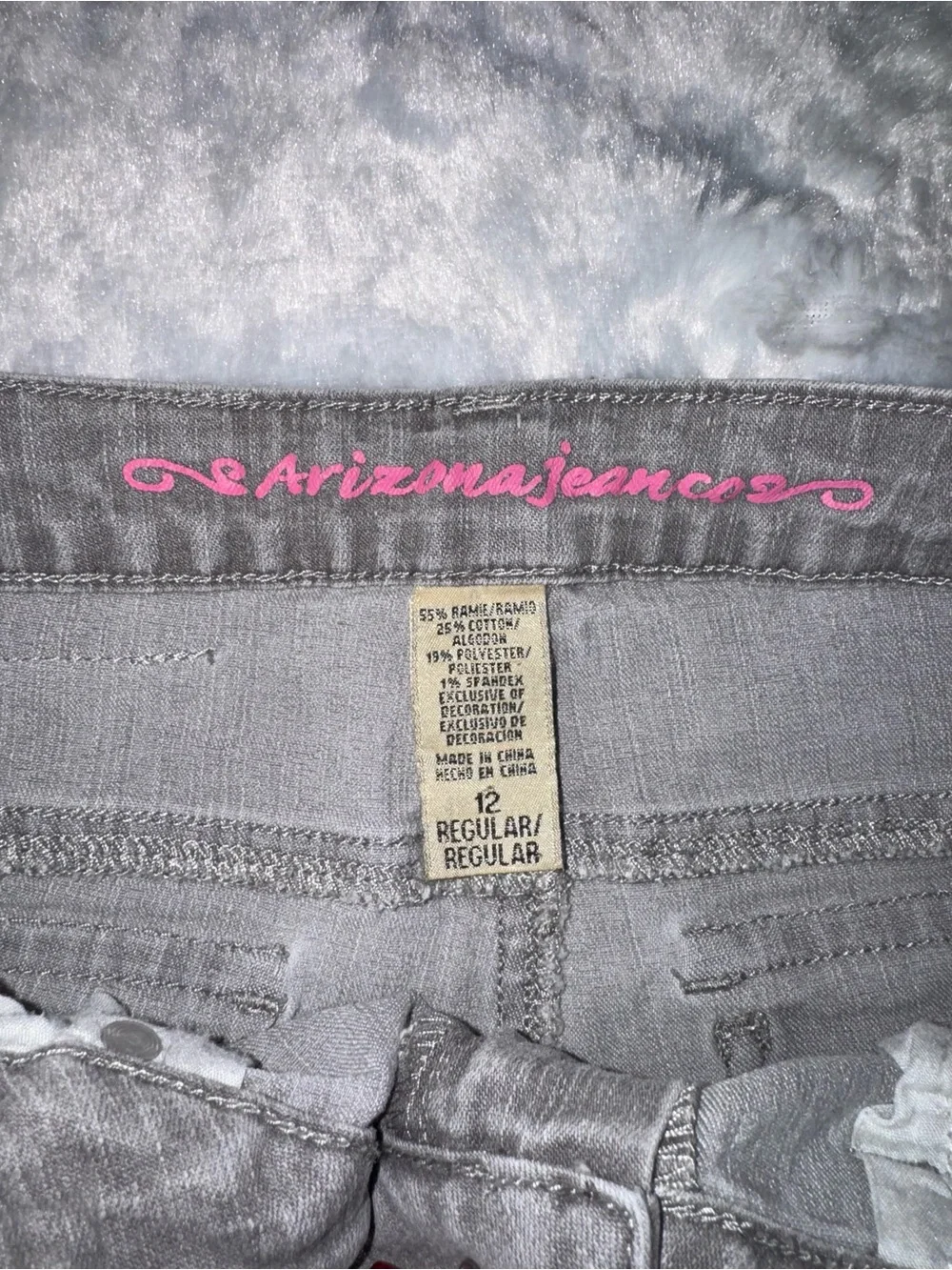 Arizona Jean Company Gray Rolled Hem Bermuda Shorts